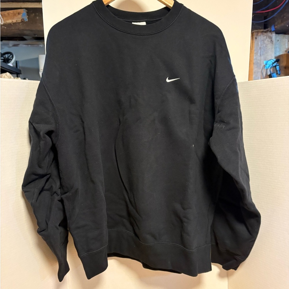 Nike Black Crewneck Sweatshirt with White Swoosh